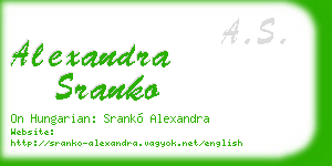 alexandra sranko business card
