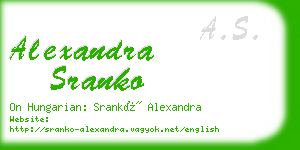 alexandra sranko business card